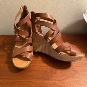 Brown wedges size 8.5